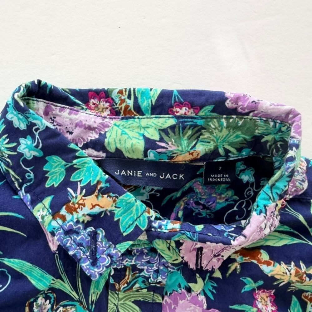 Janie & Jack Boys 4pc Size 7/8 Shirts White Pants Summer Beach Casual - Picture 3 of 11